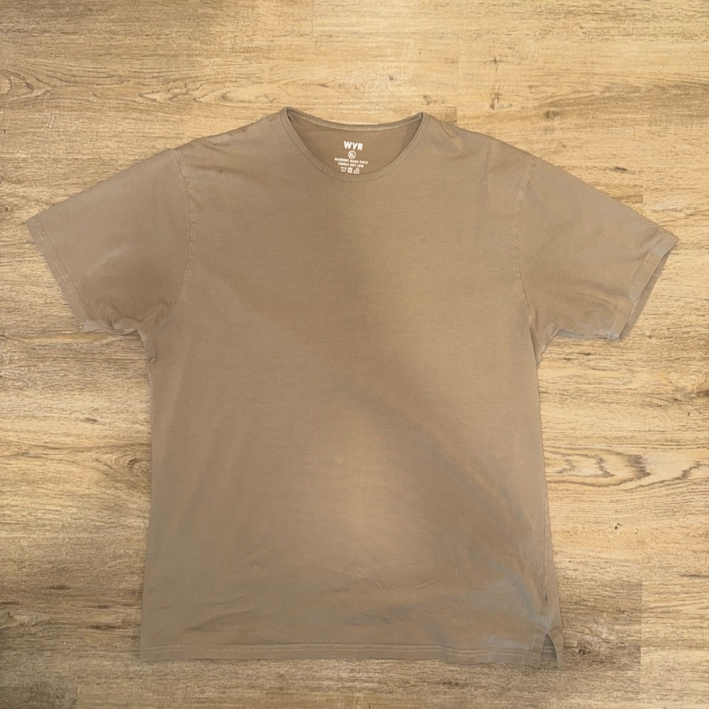 WYR Premium Desert Brown Men's Split-Hem Tee - XL
